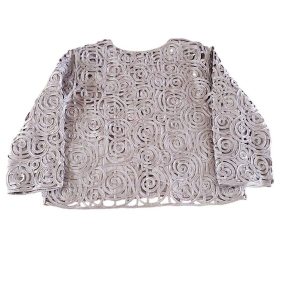 Vintage T&W Designs Women's Swirl Pattern Lightweight Lined Jacket Medium NOS - Picture 5 of 8